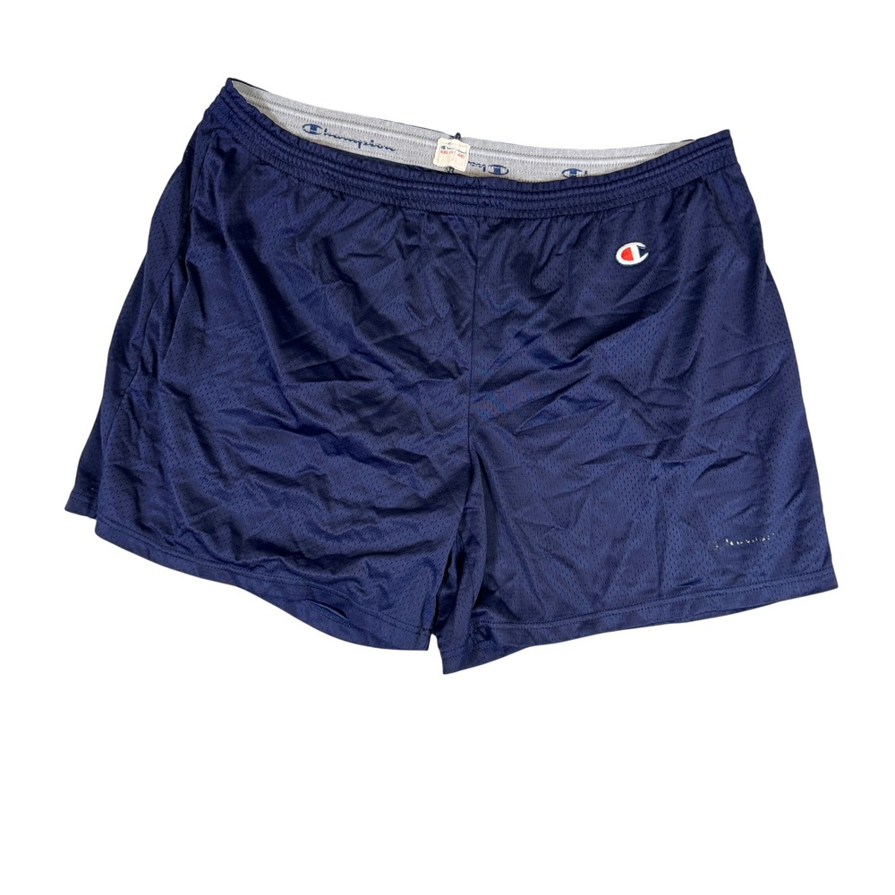 Champion Mens Mesh Athletic Shorts Navy Blue XXL 8131-031 Gym Workout Vintage
